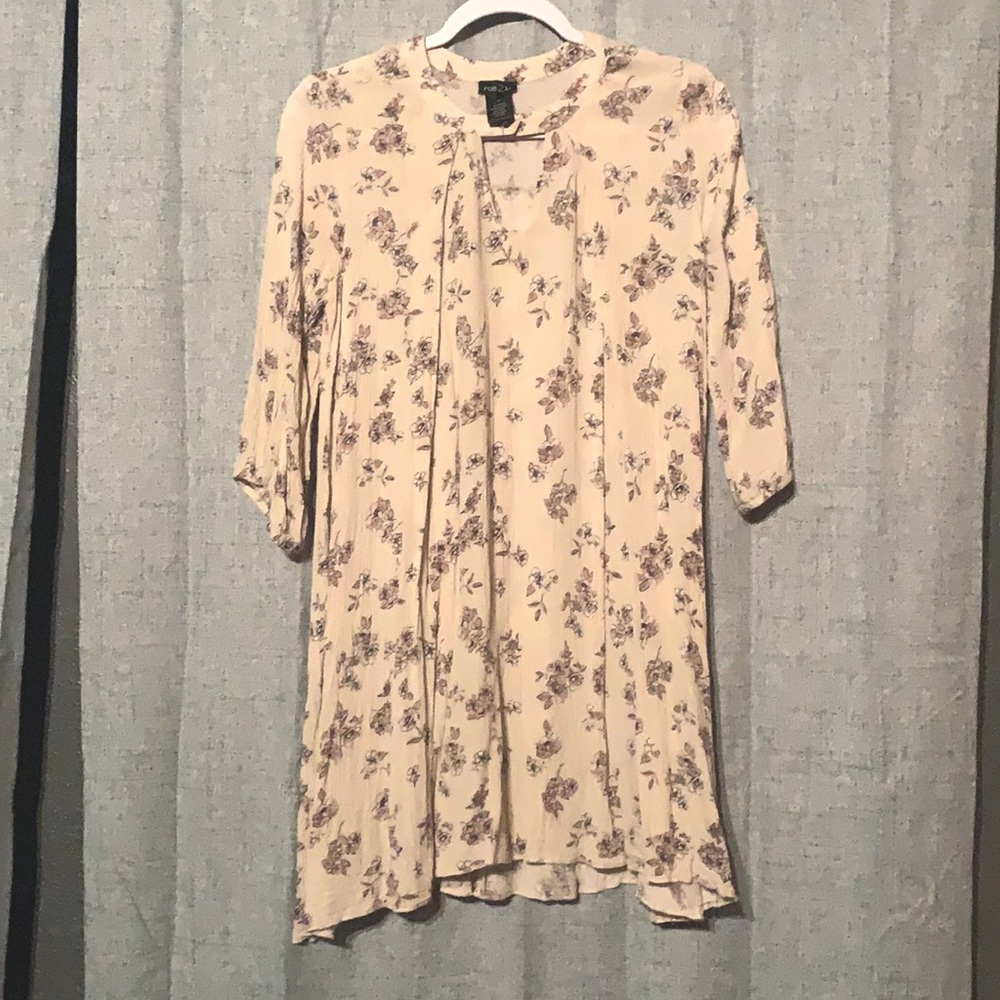 Beige Dress with floral print